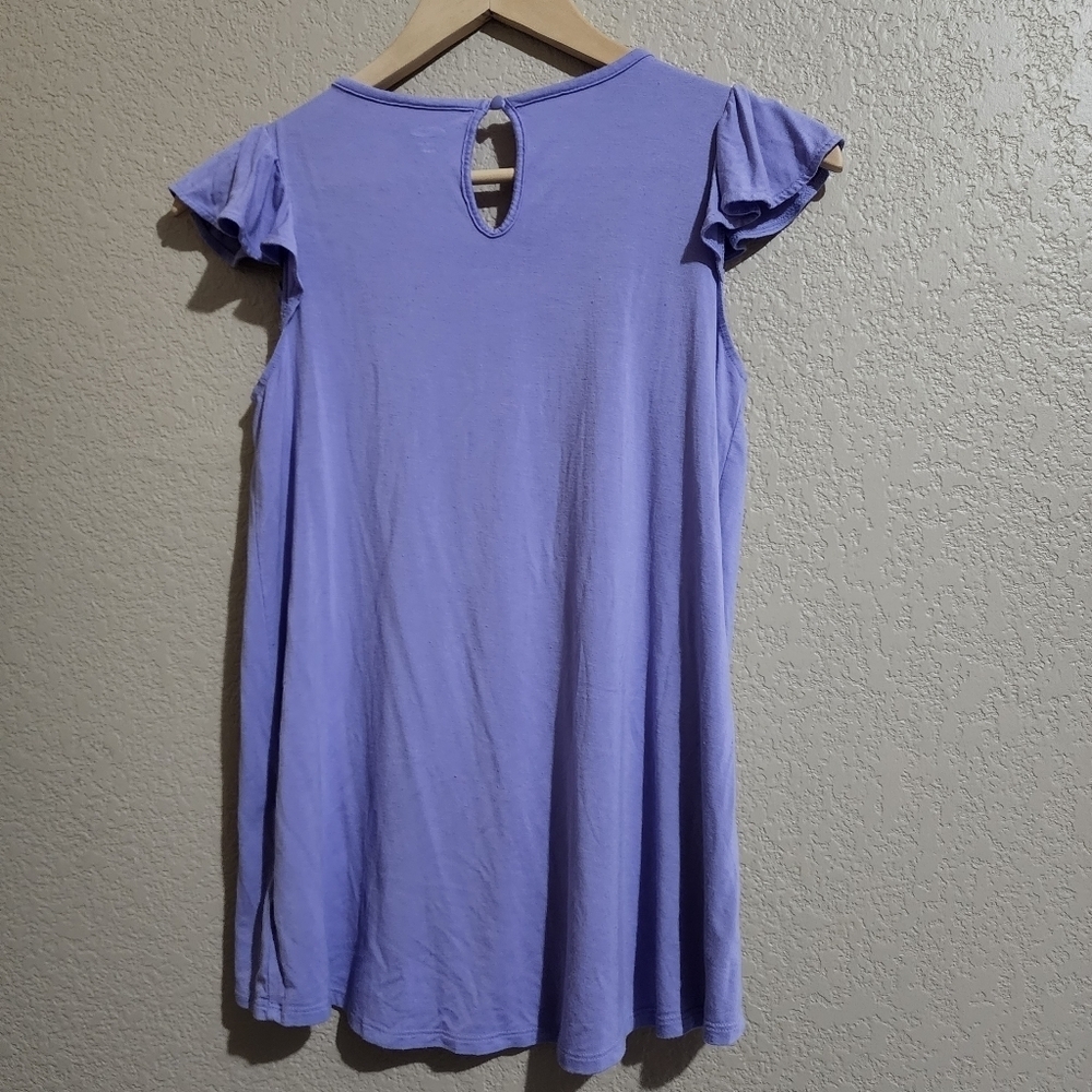 Old Navy flowy loose fit lilac purple top with lace detail Size L (10-12) - Picture 6 of 9